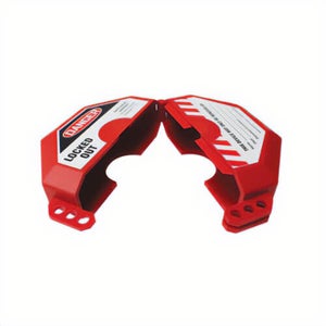 Accuform® KDD471 StopOut® Gate Valve Handle Lockout, Fits Minimum Handle Size: 2-1/2 in, Fits Maximum Handle Size: 5 in, 3 Padlocks