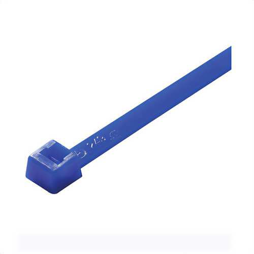 ACT AL-08-40-6-C Intermediate Standard Cable Tie, 8 in L x 0.14 in W x 0.04 in thick, Nylon 6.6, Blue