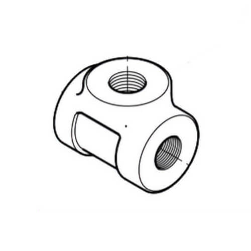 Alemite® 309727 High Pressure Pipe Tee, 1/4 in Female NPTF, Use with 6713-4 Bucket Pump