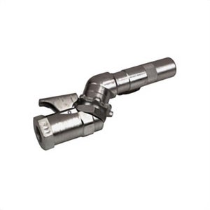 Alemite® 6509-E 360° Narrow Hydraulic Swivel Coupler, 1/8 in Female NPTF Thread, 4 in OAL, Metal Seal/Steel, Zinc Clear