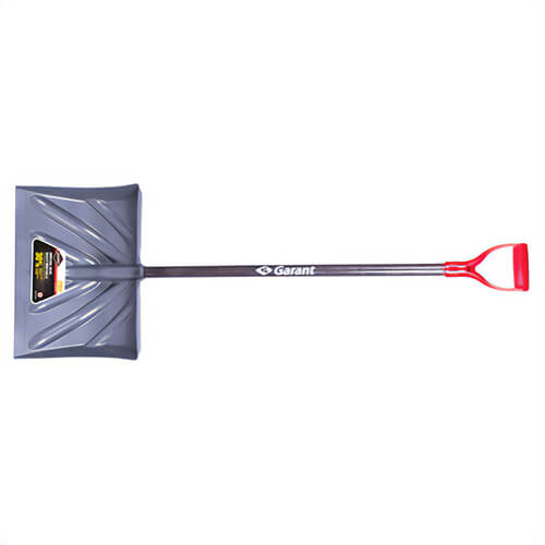 True Temper® GIPM18KD Garant Grizzly Snow Shovel, Industrial Grade, 13-1/2 in H x 18 in W, Polypropylene Blade, 42 in Handle Length