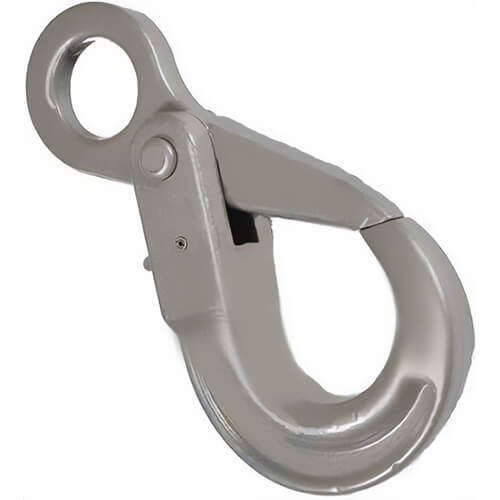 AMH™ 10ESLH08HT Eye Self-Locking Hook with Hidden Trigger, 9/32-5/16 in Trade Size, 5,700 lb WLL