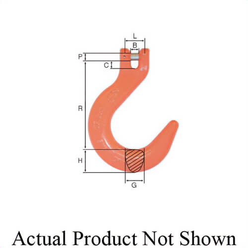 AMH™ CYFX10 Clevis Foundry Hook, 3/8 in Trade, 8,800 lb WLL, 100 Grade