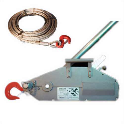 AMH™ WD10 Walk-E-Dog™ Grip Hoist, 5/8 in Wire Rope, 4 ton, 8,000 lb WLL, Works with 6x19S IWRC Wire Rope