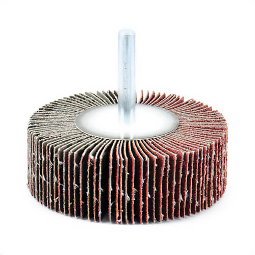 ARC™ 11273 Closed Mounted Shank Coated Abrasive Flap Wheel, 2 in dia, 3/4 in W Face, 1/4 in dia Shank, 60 Grit