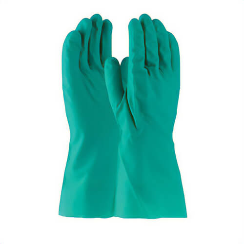 PIP® 50-N110G/XL Assurance® Lightweight Chemical-Resistant Gloves, Extra-Large, Ambidextrous Hand, Nitrile, Green, Unlined Lining