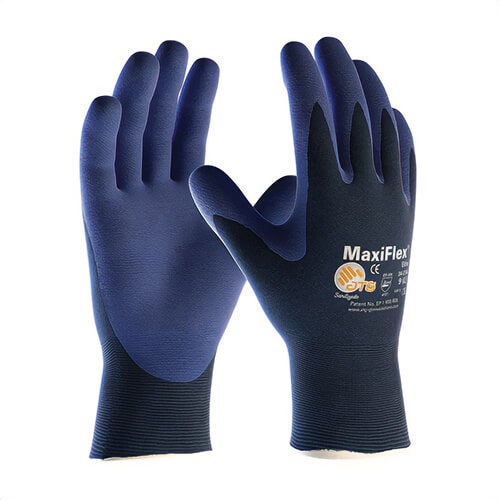 PIP® 34-274/M ATG® Max* Elite™ Ultra Lightweight General Purpose Gloves, Coated, Medium, Microfoam Nitrile Palm, Nylon, Blue