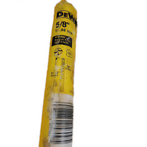 DeWALT® DW5809 4-Cutter Masonry Drill Bit, 5/8 in Drill Bit, 45/64 in SDS-Max® Shank, 16 in D Cutting, 21-1/2 in OAL
