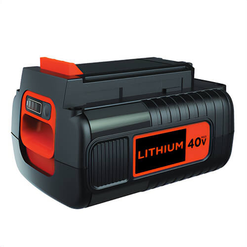 Black+Decker® 40V MAX* LBX2040, 2000 mAh Lithium-Ion Battery, 40 VDC Charge, For Use with Black+Decker® 40 VDC Products
