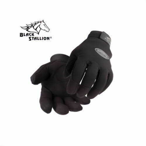 Black Stallion® 99PLUSL-BLK ToolHandz® General Purpose Gloves, Mechanics, L, Synthetic Leather Palm, Synthetic Leather, Black