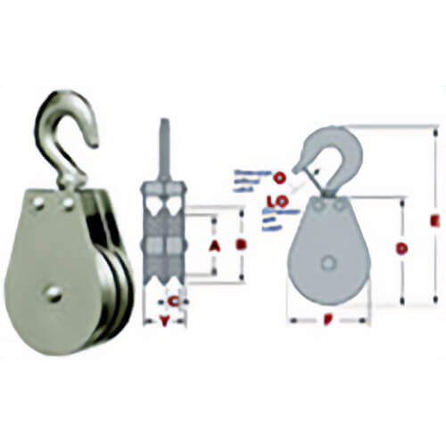 Block Division 02578-2 Swivel Hook Block, 2 1/2 in