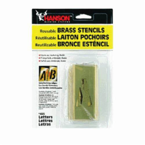 C.H.Hanson® 10305 15 pc Interlocking Reusable Number Stencil Set, 2 in H, 28 ga Brass