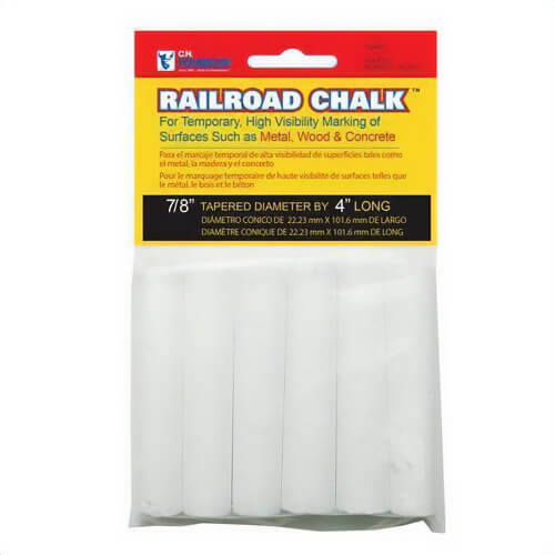 C.H. HANSON® WHITE RAILROAD CHALK/PACK OF 6 (10467) (6/each)
