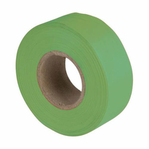 C.H.Hanson® 17004 Flagging Tape, Fluorescent Green, 150 ft L x 1-3/16 in W, PVC