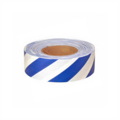 C.H.Hanson® 17065 Flagging Tape, Standard Blue/White Stripe, 300 ft L x 1-3/16 in W, Polyethylene