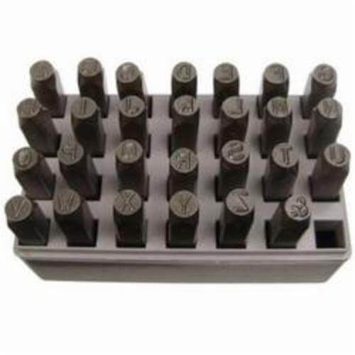 C.H.Hanson® 21101 27 pc Heavy Duty Letter Stamp Set, A to Z, Ampersand (&), 5/16 in H Character, 9/16 in Shank
