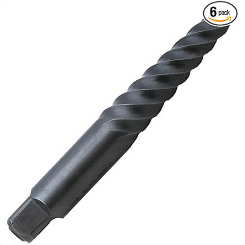Champion Cutting Tool X1-5 Spiral Flute Screw Extractors EZ Outs, Size 5, 1/4 dia Small End, 7/16 in dia Large End, 3-3/8 in OAL