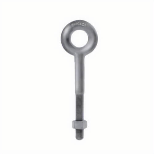 Chicago Hardware 08108 Regular Pattern Eye Bolt, 3/4 in, 4-1/2 in L Shank, Heat Treated Drop Forged Steel