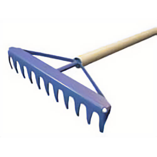 CM® 080710 Laser Cut Mill Rake with Extra Long Aluminum Handle, 16 in Rake, 14 ft