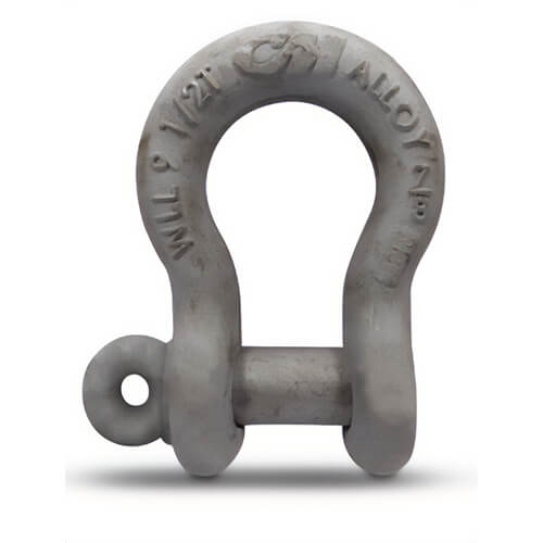 CM® M651AG Screw Pin Anchor Shackle, 5 ton WLL, 5/8 in Size dia, 0.75 in Pin dia, Galvanized