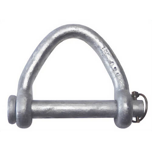 CM® M704 Carbon Web Sling Shackle, Zinc Plated, Design Factor 4:1, 11,000 lb Working Load Limit