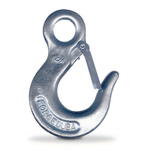 CM® 75343 Eye Slip Hook with Latch, Grade 30/43, Zinc Plated, 5,400 lb Working Load Limit, 3/8 in