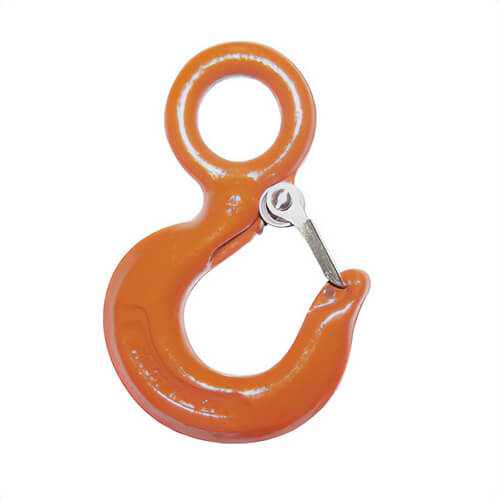 CM® M6509A High Capacity Rigging Hook with Latch, 7 ton Load, Eyelet Attachment