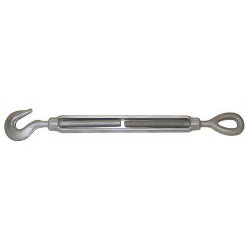 CM® 0504HE Turnbuckle, Hook-Eye, 5/16 in Thread dia, 700 lb WLL, 4.5 in Take Up, Steel