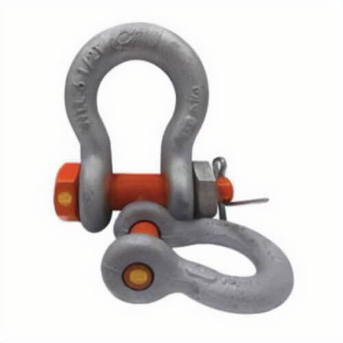 CM® M654AG Screw Pin Anchor Shackle, 12.5 ton WLL, 1 in Size dia, 1.13 in Pin dia, Galvanized