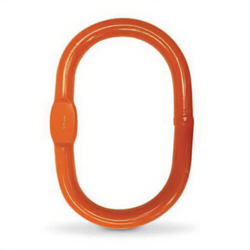 CM® ML225 Herc-Alloy 800® Oblong Master Link with Flats, 2-1/4 in Trade, 119,200 lb WLL, Alloy Steel, Orange Powder Coated