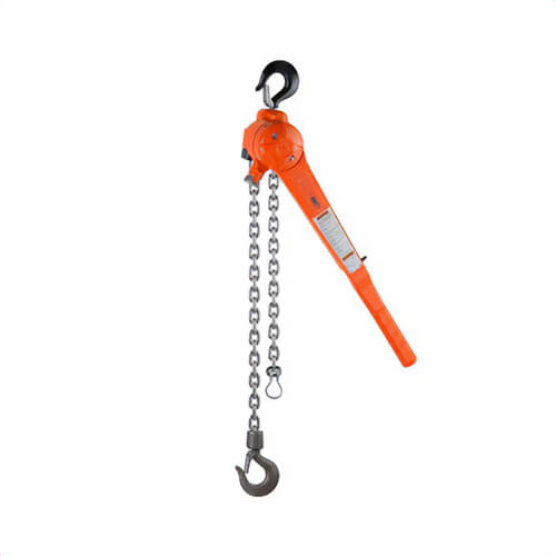 CM® 4045 640 Lever Chain Hoist, 1.5 ton Load, 5 ft H Lifting, 89 lb Rated, 6 ft Chain, 1-1/8 in Hook