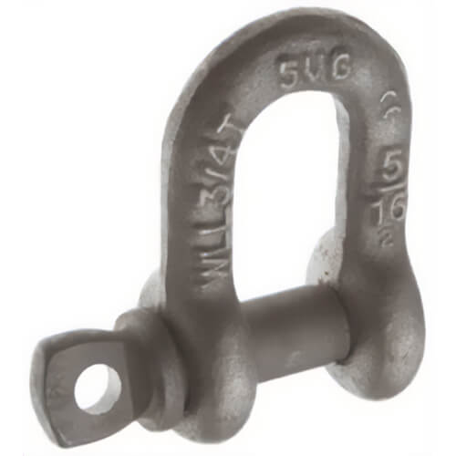 CM® M758G Super Strong Screw Pin Chain Shackle, 35 ton WLL, 2 in Size dia, 2.25 in Pin dia, Galvanized