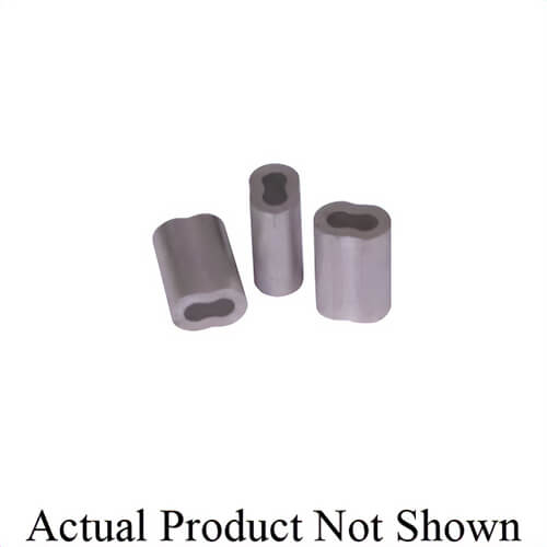 Continental 5004-4 Oval Sleeve, 1/8 in, Aluminum, Use with Cable