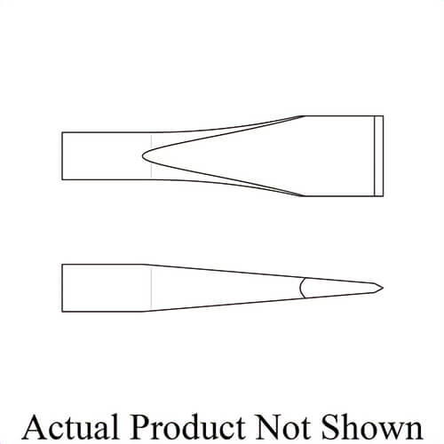 CP A046073 Pneumatic Chisel, Cold, Heat Treated Steel Flat Tip, 7 in OAL, 3/4 in W Blade