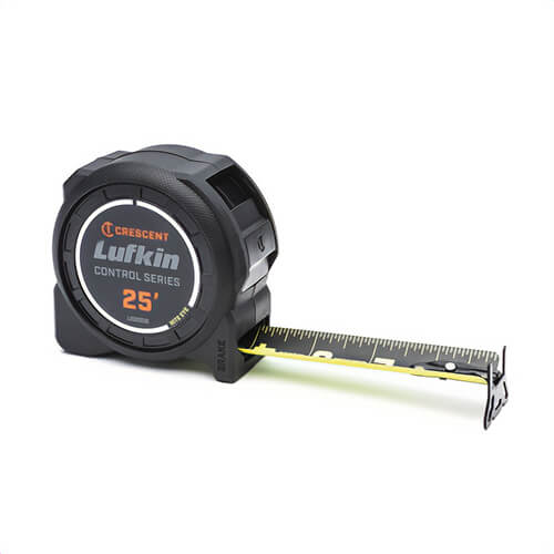 Lufkin® L1025CB Command Control Black Clad Tape Measure, 25 ft L x 1-3/16 in W Blade, Imperial Measuring System
