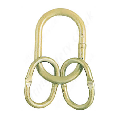 Crosby® 1256865 A-1346 Welded Master Link Assembly, 13 mm Trade, 7,000 lb WLL, Alloy Steel