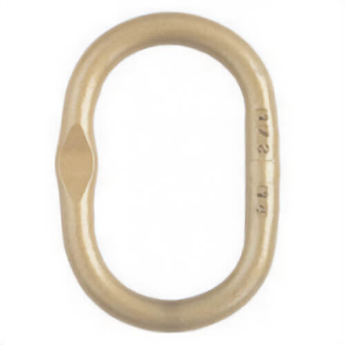 Crosby® 1257632 A-344 Welded Oblong Master Link with Engineered Flat, 2 in Trade Size, 99,200 lb WLL, Grade 80, Alloy Steel