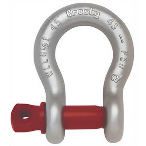 Crosby® 1018473 G-209 Screw Pin Anchor Shackle, 3.25 ton WLL, 5/8 in Nominal Size, 3/4 in Screw Pin, Hot-Dipped Galvanized