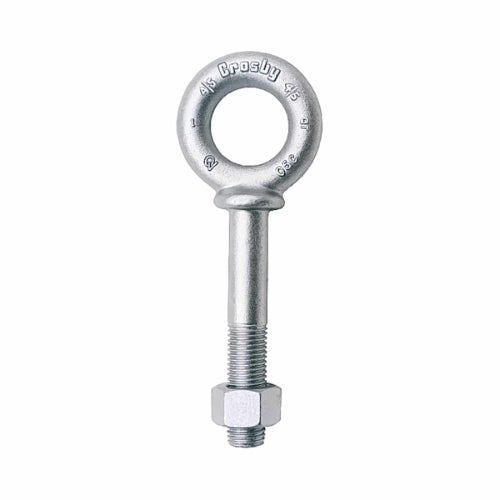 Crosby® G-277 Eye Bolt with Shoulder Nut, Imperial, Forged Steel, Hot Dip Galvanized, Various Thread Size and Shank Lengths