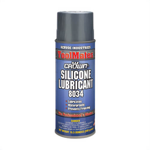 Crown® by Aervoe® 8034 General Purpose Silicone Lubricant, 16 oz Aerosol Can, Clear Glass, 40 to 110°F, 0.66 Specific Gravity