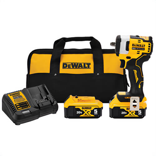 DeWALT® DCF913P2 Compact Cordless Impact Wrench with Hog Ring Anvil Kit, 3/8 in, 3,250 IPM, 400 ft-lb Torque, 20V, 5-1/5 in OAL