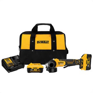 DeWALT® DCG413R2 Max XR® Small Cordless Angle Grinder Kit, 4-1/2 in dia Wheel, 5/8-11 Arbor/Shank, 20 VDC, Lithium-Ion Battery