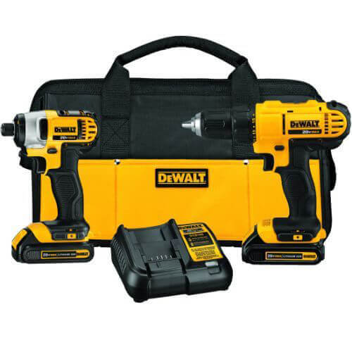 DeWALT® 20V MAX* Matrix™ DCK240C2 2-Tool Cordless Combination Kit, Tools: Drill Driver, Impact Driver, 20 V, 1.3 Ah Li-Ion