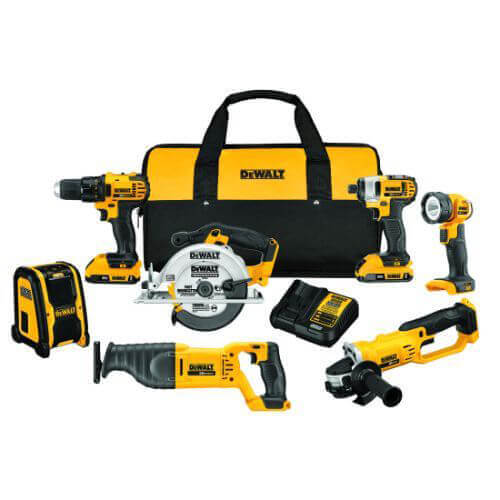DeWALT® 20V MAX* MATRIX™ DCK720D2 7-Tool Cordless Combination Kit, Tools: Drill, Impact Driver, Circular Saw, Reciprocating Saw, Grinder, Worklight