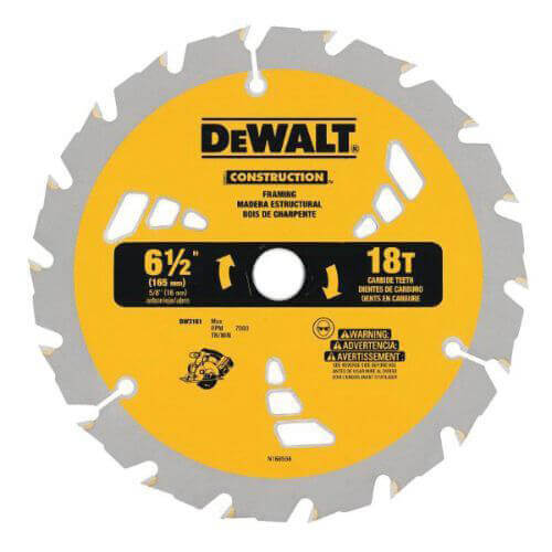 DeWALT® Guaranteed Tough® DW9055 Cordless Small dia Circular Saw Blade, 5-3/8 in dia x 0.039 in Thick, 10 mm Arbor, Carbide Blade, 16 Teeth