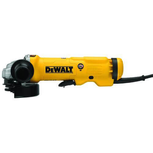DeWALT® DWE43114 High Performance Electric Angle Grinder, 4-1/2 to 5 in dia Wheel, 5/8-11 Arbor/Shank, 120 VAC, Yes, Paddle Switch