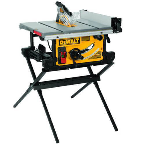 DeWALT® DWE7491X Jobsite Table Saw with Scissor Stand, 10 in dia Blade, 5/8 in Arbor/Shank, 2-1/2 in 45°  Capacity, 3-1/8 in 90°  Capacity