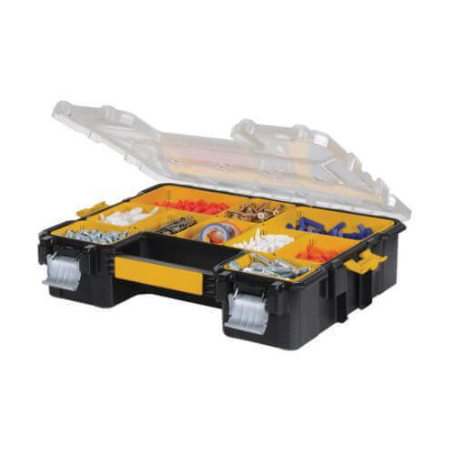 DeWALT® DWST14825 Professional Tool Organizer with Latch, 4-1/2 in H x 14 in W, Metal/Plastic, Black/Clear