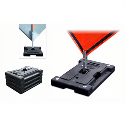 Dicke Tool DSB100 Stackable Sign Stand, Roll-up Sign, 12 in Minimum Sign Display Height, 3 in x 20 in x 28 in Storage Size