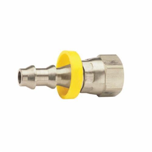 Dixon® 2870812SS 287 Hose to Tube Fitting, 1/2 in x 3/4-16 Nominal, Push-On Hose Barb x Female 45°  SAE/37°  JIC Swivel, 303 Stainless Steel, Domestic